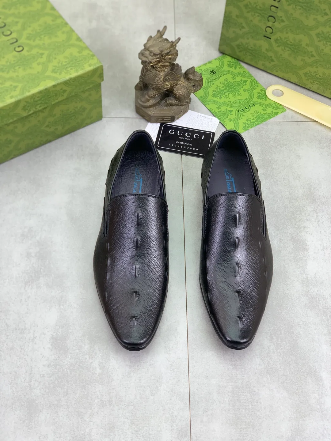 Men's Men's Shoes 💰P500 [New Style] 💰💎💎💎 [Gucci] GUCCI high-end men's formal business leather shoes, original order 1:1! Original imported high-end calfskin, original metal buckle, imported first-layer pigskin lining for feet, original high-end outsole, men's shoe size: 38-44